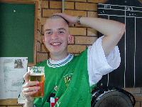 Me after the sponsored headshave, 11/09/99